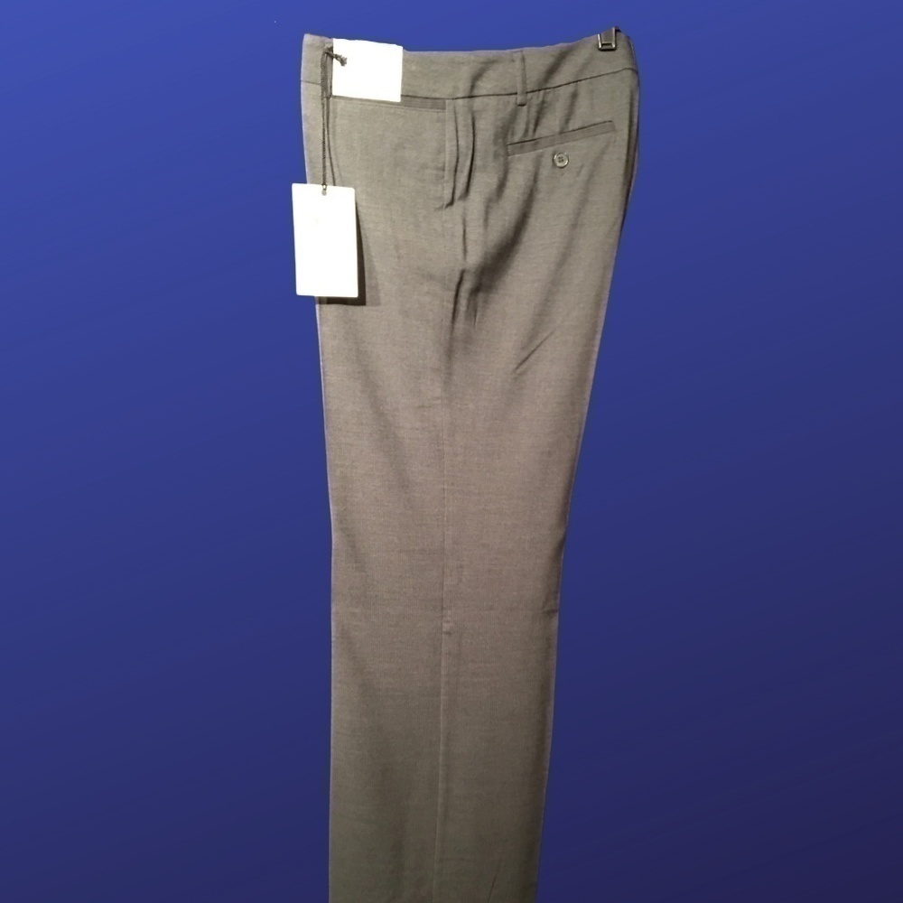 NEW YORK & COMPANY STRETCH 5th Ave. Pant, NWT, DARK GRAY PINSTRIPE, 8 TALL